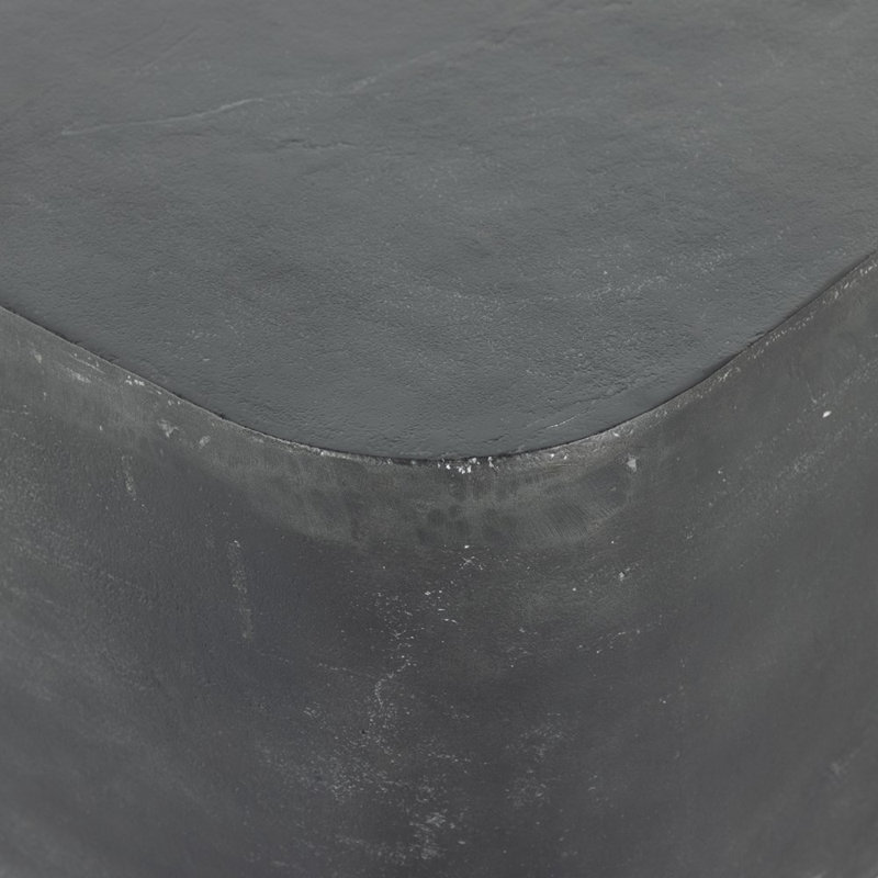 Basil Outdoor Square Side Table, Aged Gray