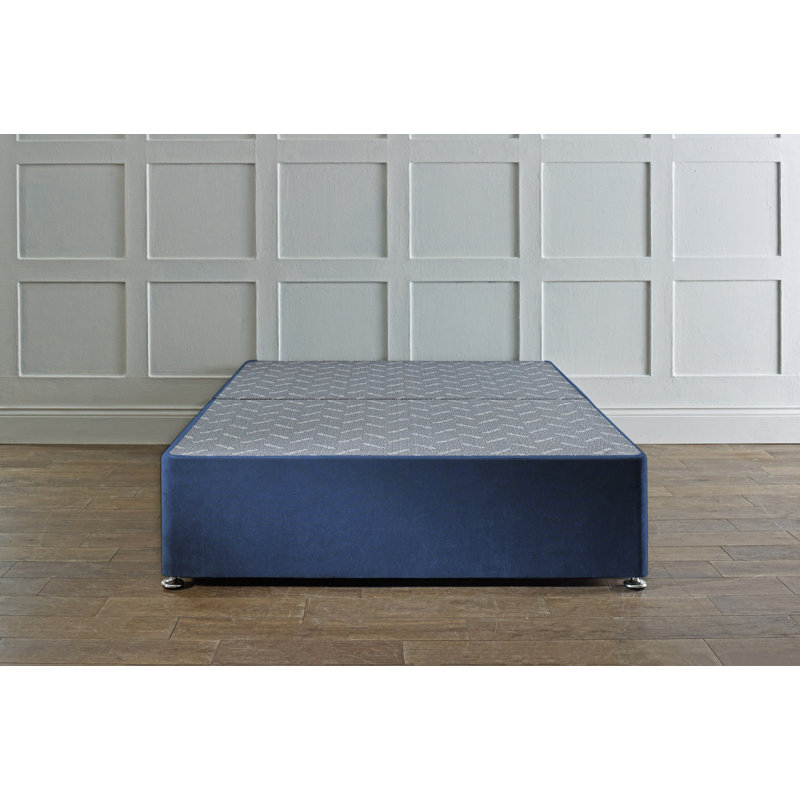 Pelemon Upholstered Double (4'6) Bed, Super King (180 x 200 cm), Midnight Blue, 2