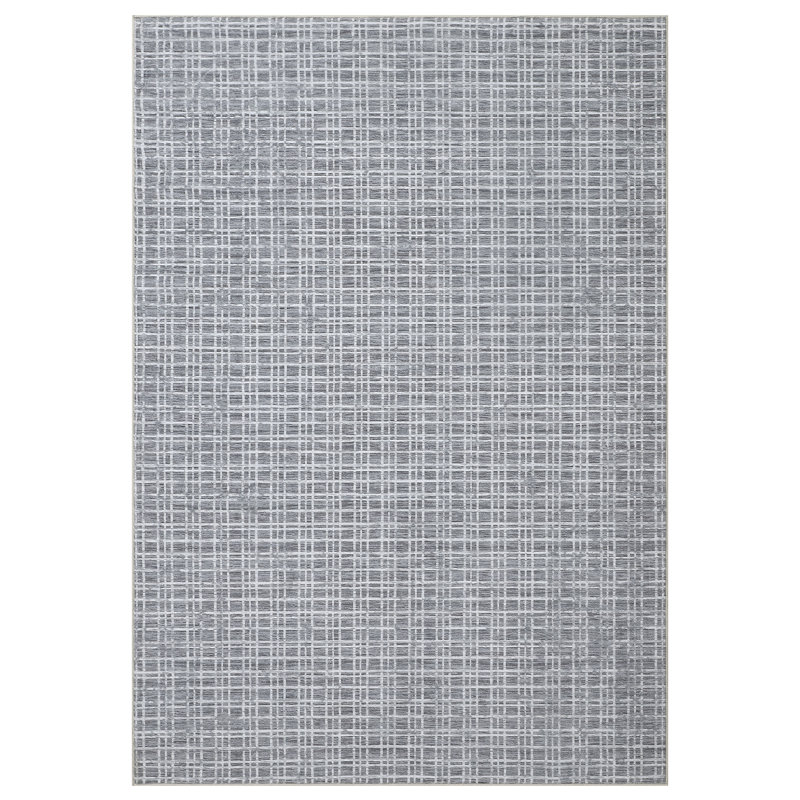 Nuncia Washable Plaid Indoor Rug, Rectangle 5' x 7'