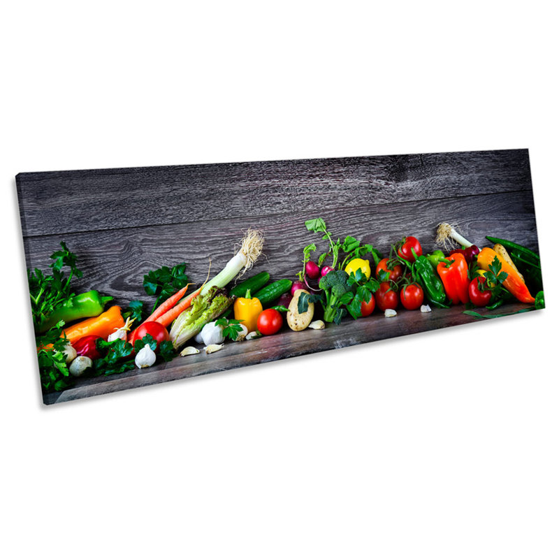 Fruit Vegetables Kitchen Fresh - Wrapped Canvas Panoramic Art Prints, 45.72cm H x 137.16cm W