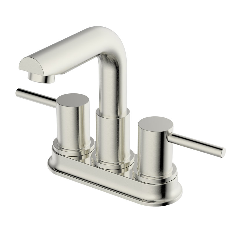Casmir Centerset 2-handle Bathroom Faucet with Drain Assembly, Brushed Nickel