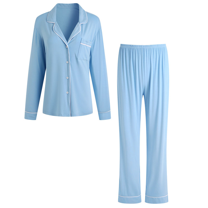 Ensemble de pyjama pour femme Andrina, S, Bleu clair