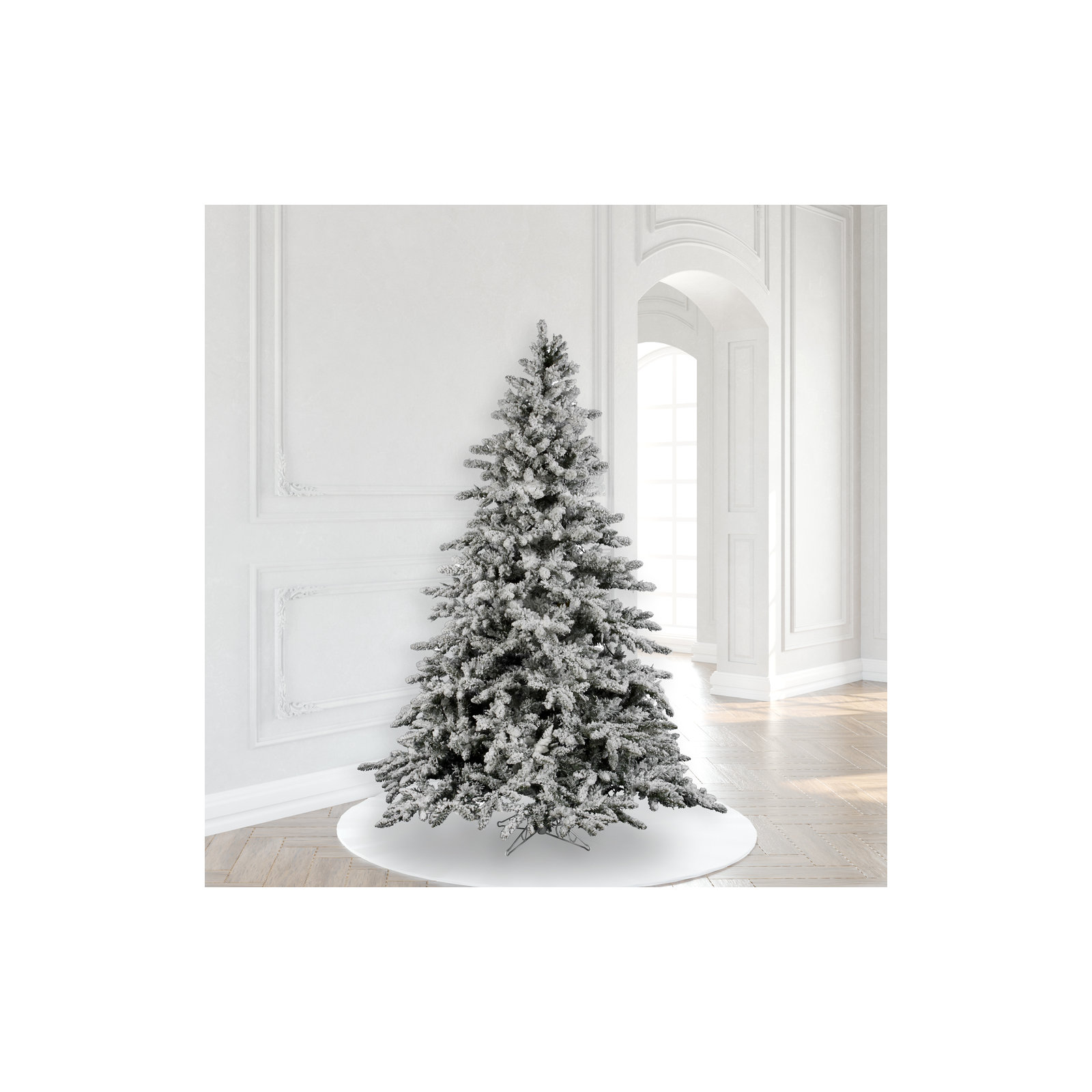 Green/White Fir Artificial Christmas Tree, 6.5'
