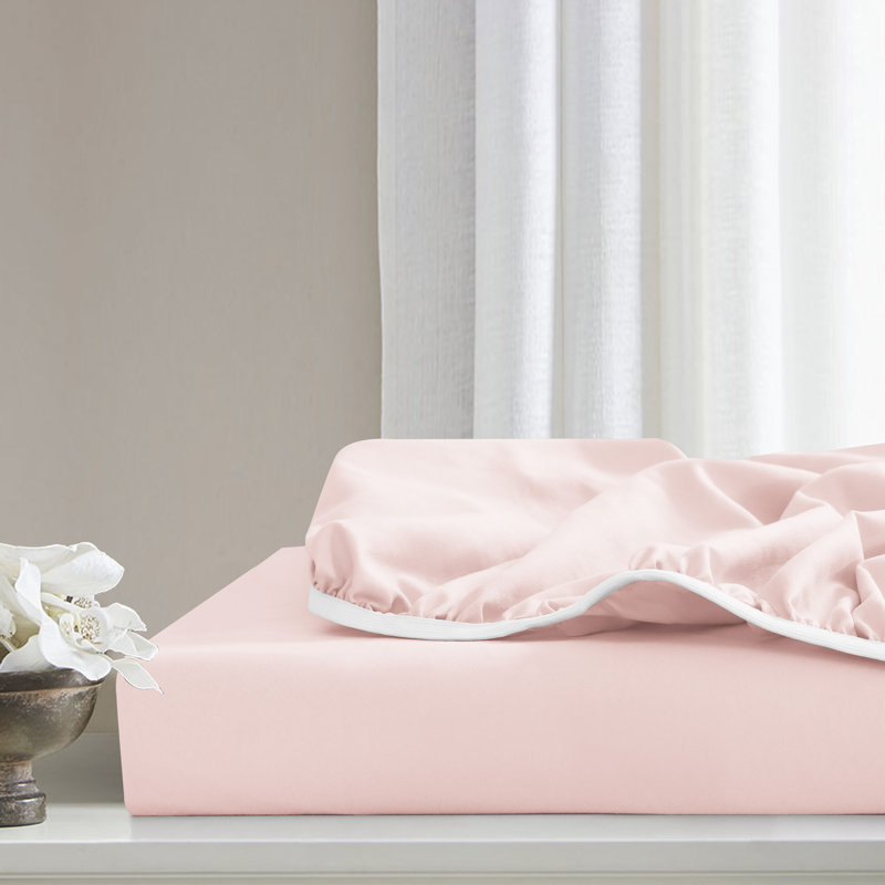 Blush Twin XL Deep Pocket Microfiber Fitted Sheet Set
