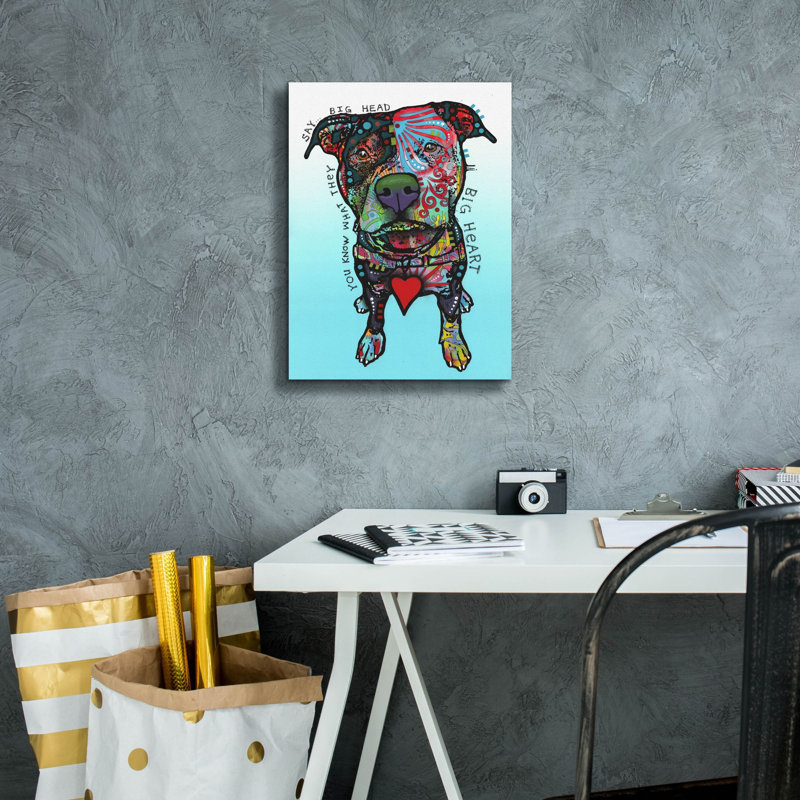 «Big Heart» par Dean Russo Studios, art mural sur toile, H 16 po x l 12 po x P 0,75 po