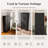 72" Tall 4-Door Modern Freestanding Storage Cabinet with Adjustable Shelves-1832572563