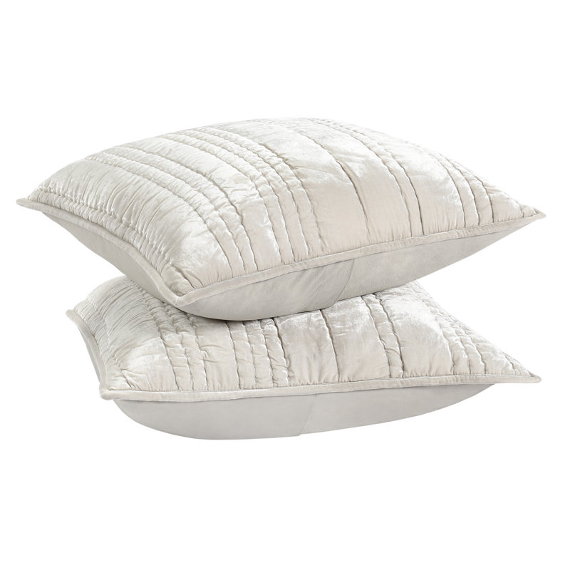Seville Woven Pick Stitch Velvet Fabric Sham, Euro, Desert Taupe