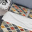 Ensemble de housse de couette moderne brun à motif losange moderne III-109145249