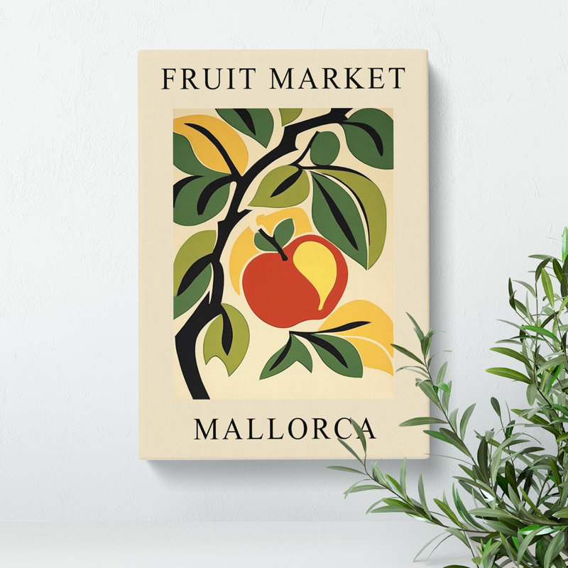 Mallorca Fruit Market Exhibition Apple - Wrapped Canvas, 76cm H x 50cm W x 3cm D