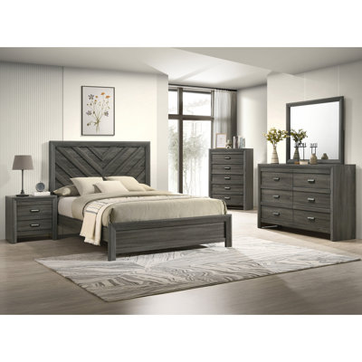 Meuble de chambre à coucher 1 tiroir rustique contemporain à six tiroirs de rangement