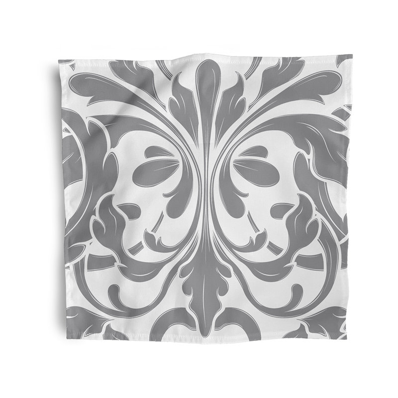 Selina Polyester Abstract Square Napkin, Gray