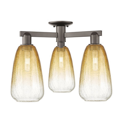 Plafonnier semi-encastré 3 lumières Jacquette
