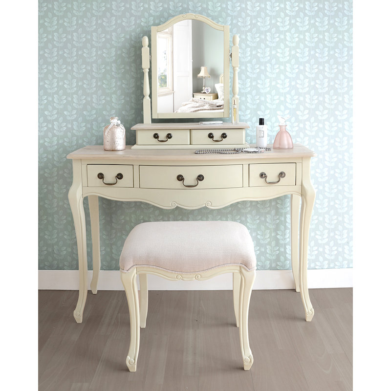 Lemaire Arch Floor Mirror with Drawers, Champagne
