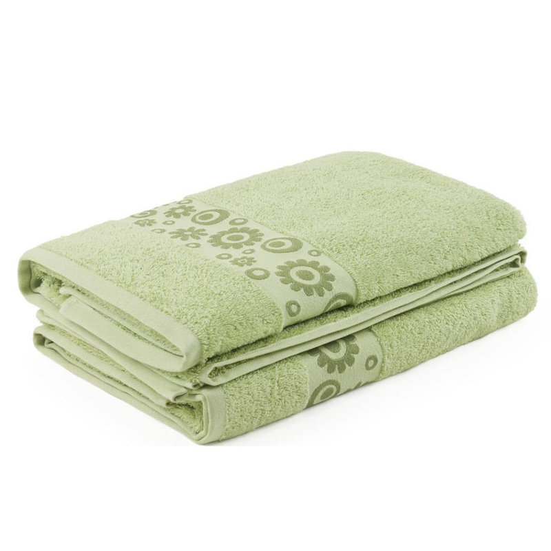 Ethan Cotton Midweight Bath Towel, Light Green