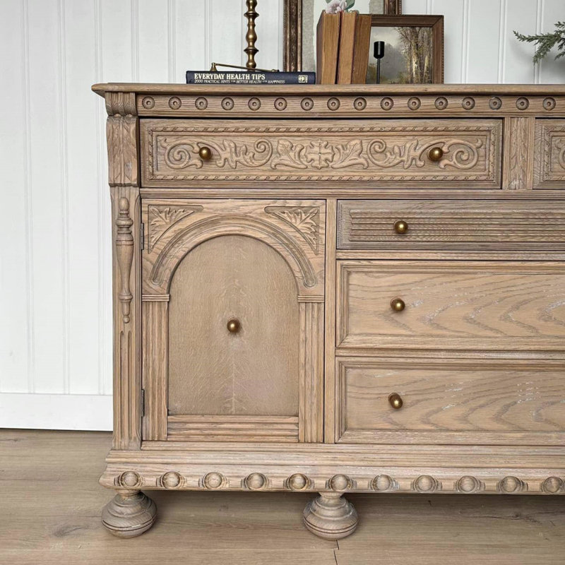 Paez 61.02" Wide Oak Solid Wood Sideboard