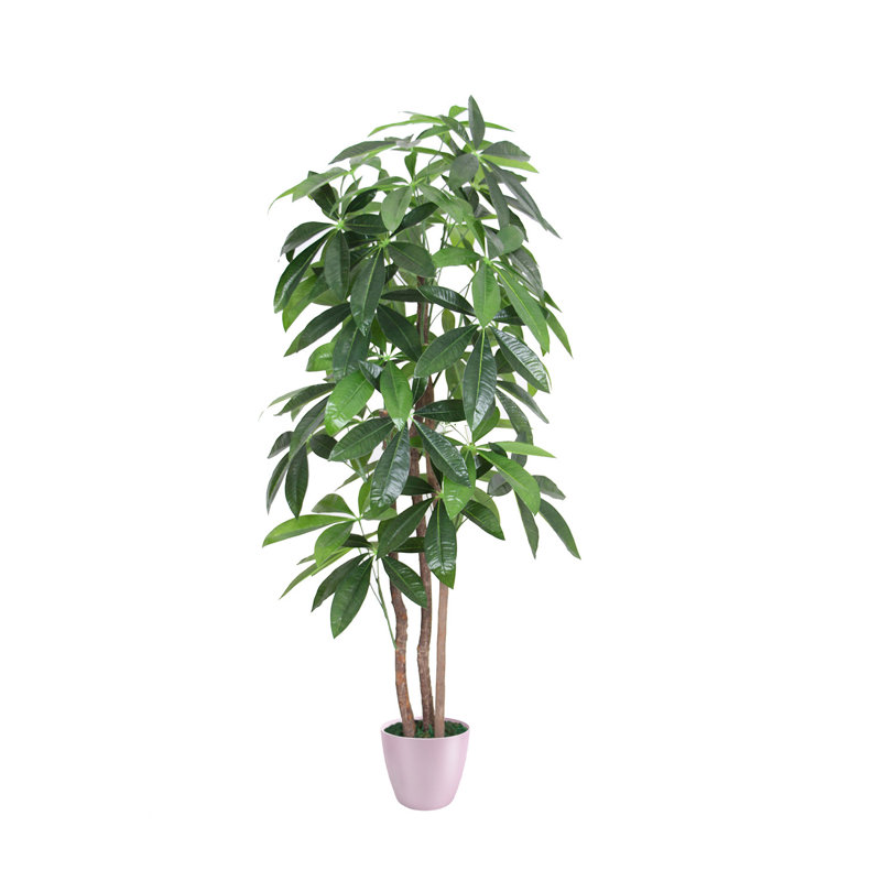 Faux Forsythia Plant in Planter, 150cm H x 75cm W x 20cm D, Pink