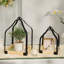 Lanterne décorative de style campagnard: ensemble de 2 porte-bougies rustiques en bois pour la décoration intérieure, salle à manger, cuisine, cheminée, manteau de cheminée, décorations, centre de table de Noël