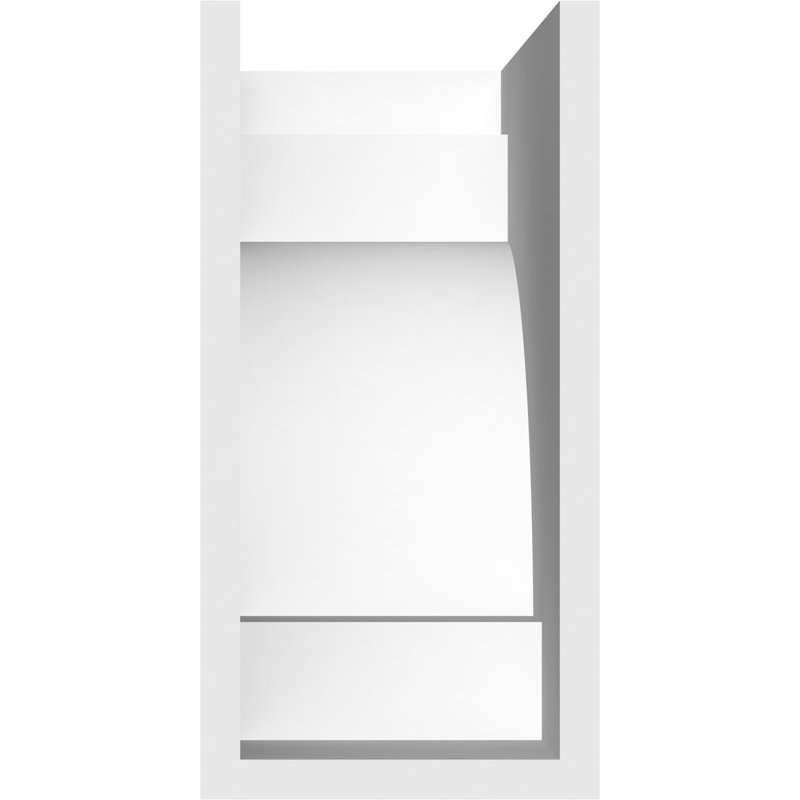 5"W x 10"H x 12"L Standard Mediterranean Architectural Grade PVC Rafter Tail, 10"H x 5"W x 12"D