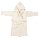 Akbar Cotton Terry Cloth Mid-Calf Bathrobe with Pockets and Hood