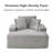 50'' Faux Fur Large Bean Bag Chair Oversized Boneless Chaise Lounge Chair Indoor with Pillows-111095979