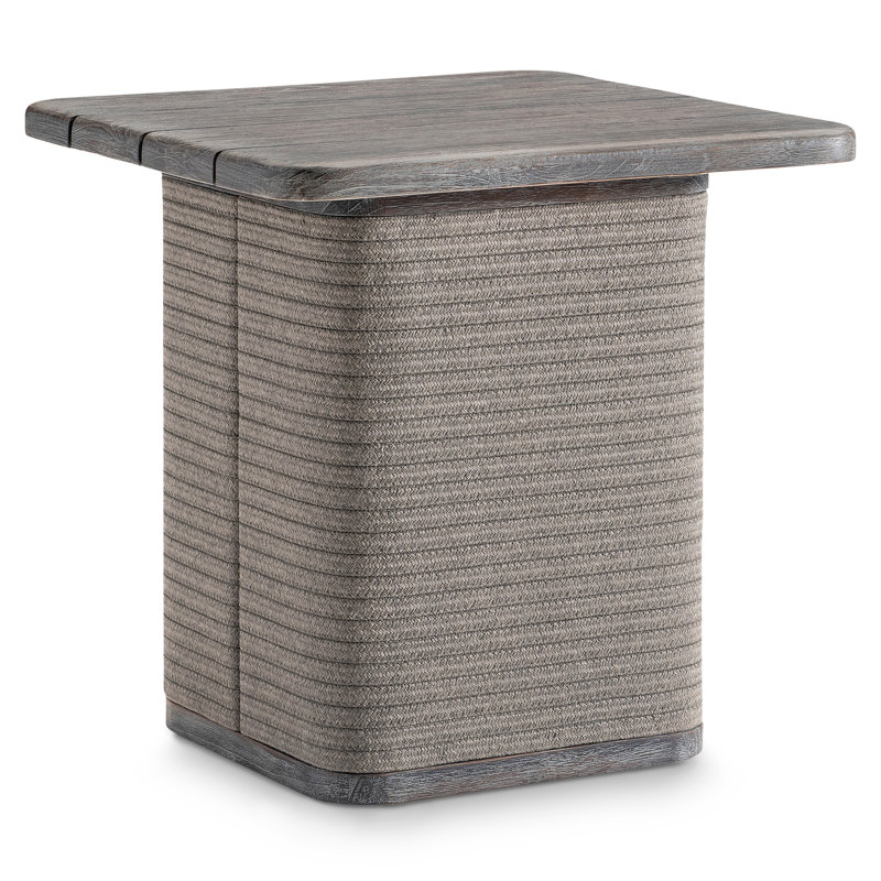 Outdoor Teak Table, 19.75" H x 19.9" W x 19.9" D
