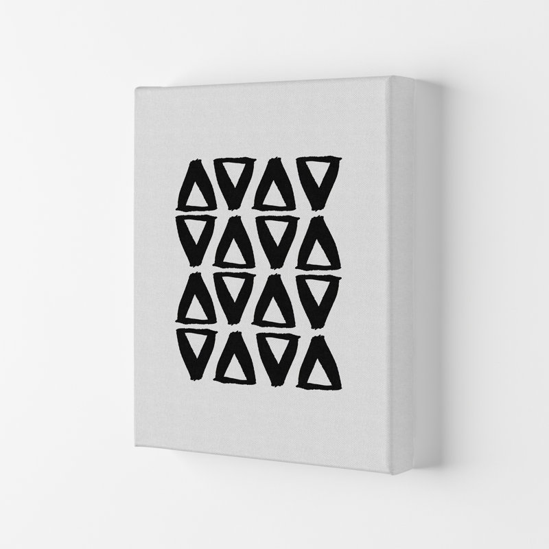 Black And White Abstract II - Print, 42cm H x 29.7cm W x 4cm D, Wrapped Canvas