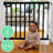 Evalinde Adjustable Pressure Mounted Pet Gate Free Standing Pet Gate Wall Mounted Pet Gate Pet Gate Accessory With Door