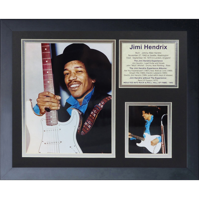 Jimi hendrix woodstock, reproduction de photo encadrée
