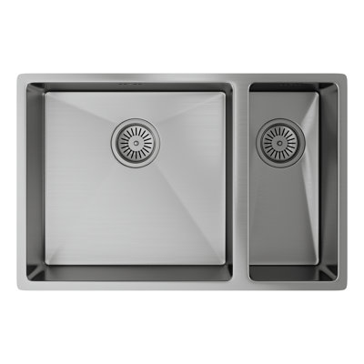 Belfry Kitchen Vina 440mm W Double Bowl Stainless Steel Drop-In Kitchen Sink 0