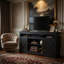 Meuble télé 58 po 58 po avec portes de grange coulissantes et rangement 58 po-1597087616