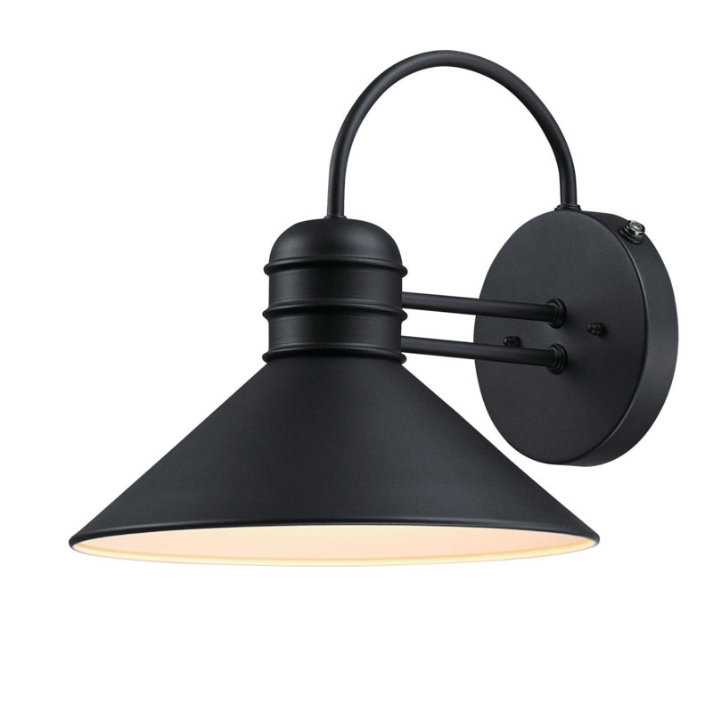 Luminaire de grange d'extérieur noir texturé Santana