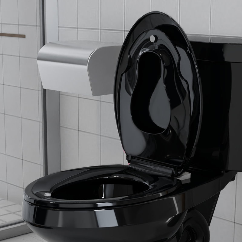 Siège de toilette allongé, siège de toilette avec siège pour tout-petits intégré