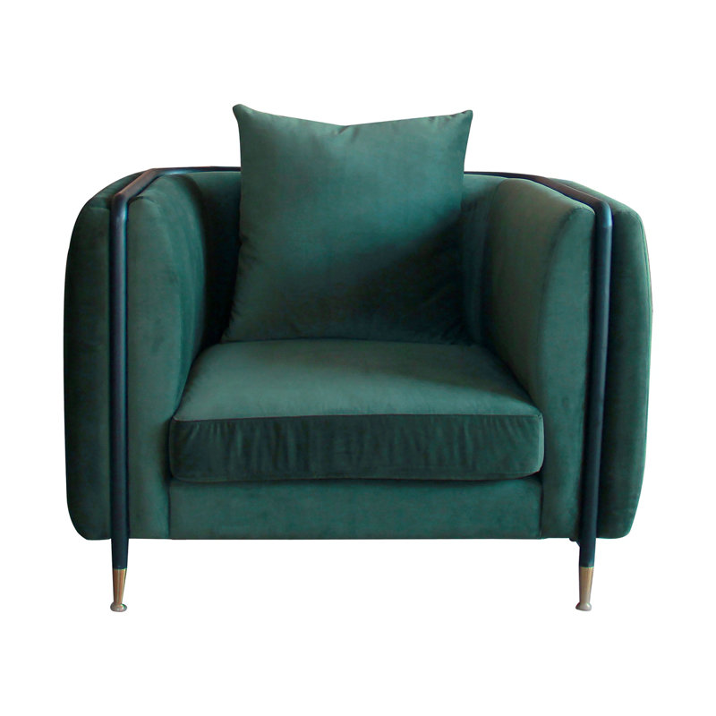 Fauteuil large en velours 30,09 po Liannah