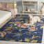 Laine touffetée à la main Jardin; Tapis d'intérieur floral en coton-117794232