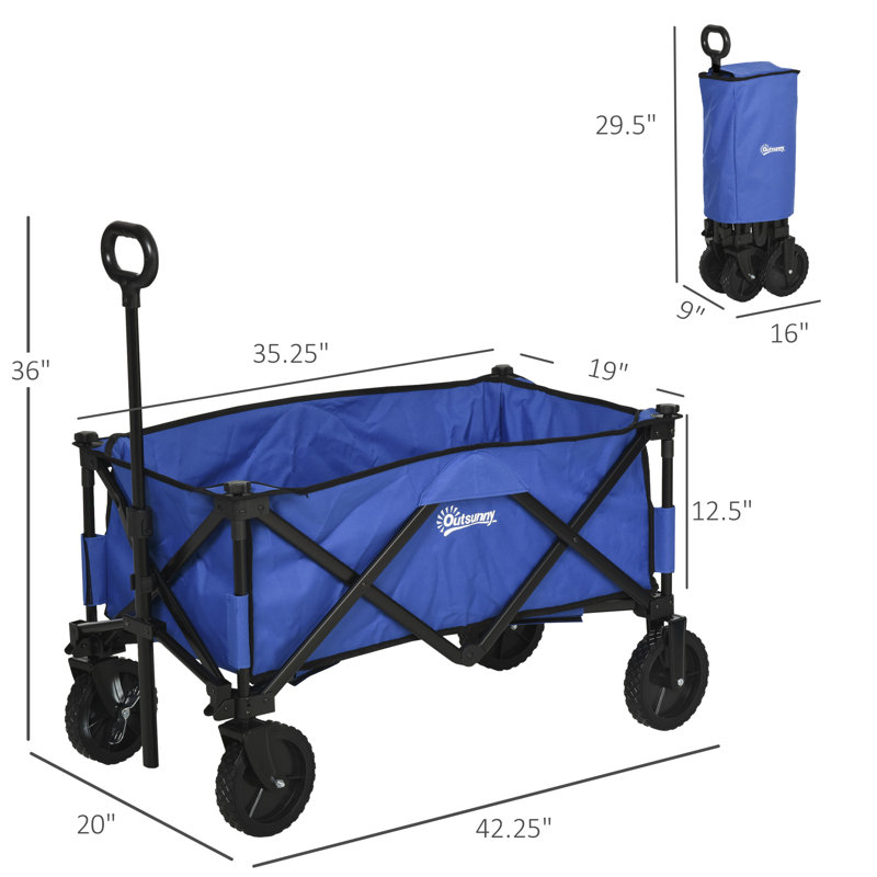 42.3'' H x 20'' W Utility Cart with Wheels