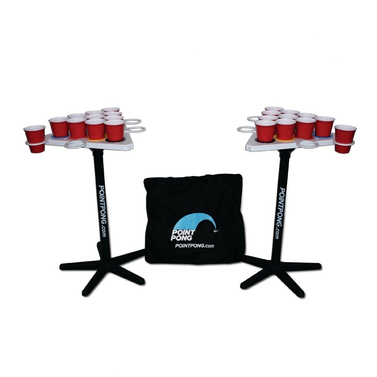 Point Pong White 20'' L Beer Pong Table & Reviews