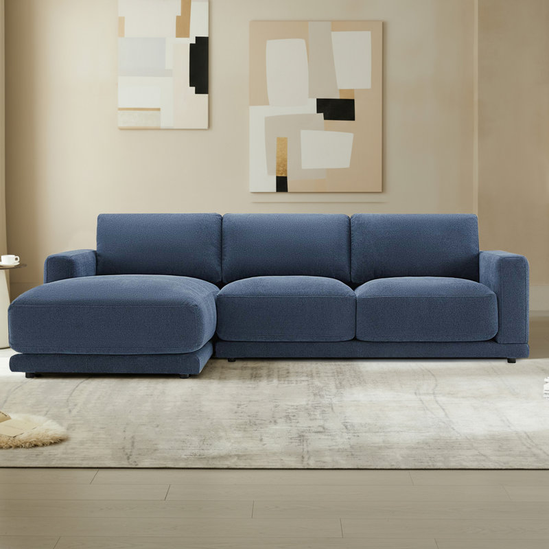 Canapé modulaire rembourré 2 pièces Blakes , Face à la gauche, Lin indigo Elite