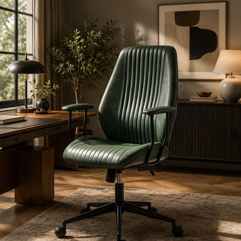 Executive Task Chair, Comfort-Focused Desk Chair, Height-Adjustable Swivel Chair, Office Chair