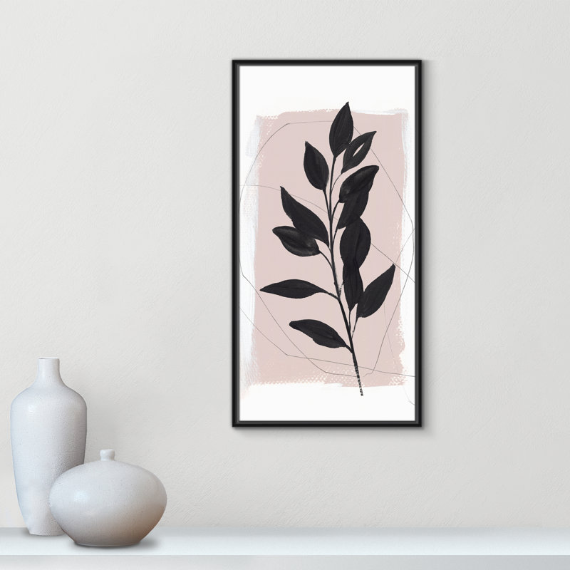 Ramie II - reproduction d'art, Toile avec cadre noir, H 37,5 po x l 19,5 po x P 2 po