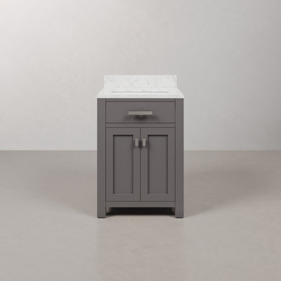 Minnetrista Single Bathroom Vanity with Marble Top