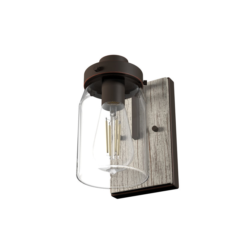 Devon Park Aluminum Metal Armed Wall Sconce, Onyx Bengal