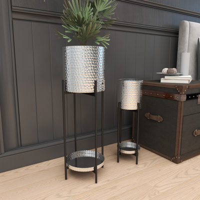 Ensemble de pots à fleurs 100% fer 2 pièces