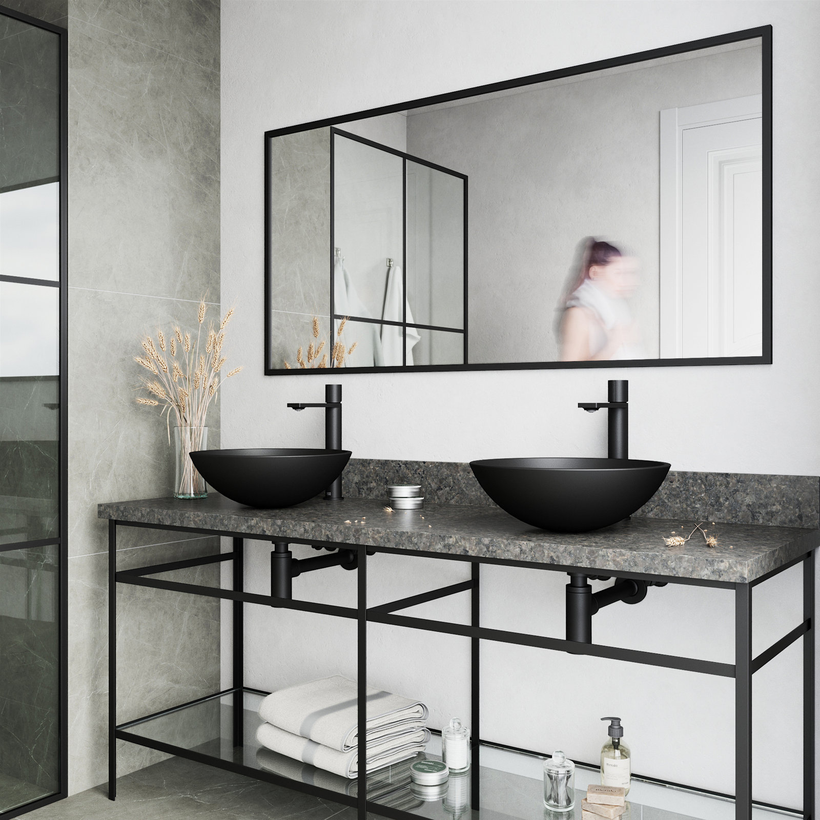 Gotham Vessel Bathroom Faucet, Matte Black