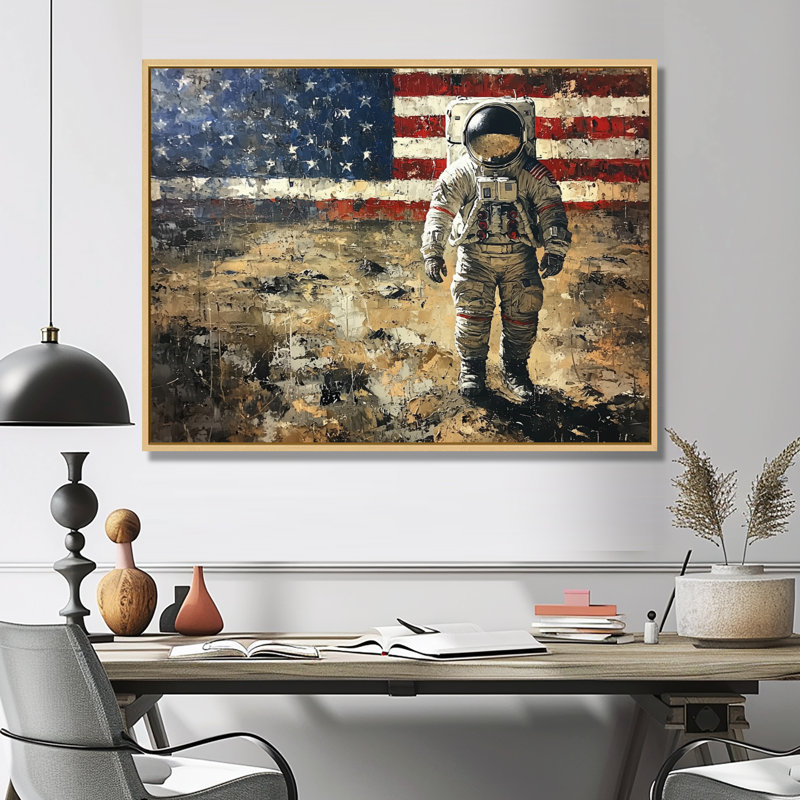 Lune de Kyrian aux États-Unis, Apollo 13 Mission II - lune, art mural, H 30 po x l 40 po, Toile tendue, Ne s’applique pas