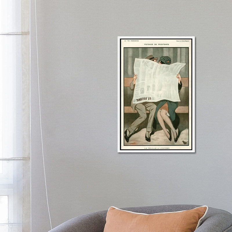 1920s La Vie Parisienne Magazine Plate by Joseph Kuhn-Regnier - Print on Canvas, 66.04cm H x 45.72cm W x 3.81cm D