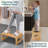 Foldable Bamboo Toilet Stool Squat 7in & 9in Adjustable Height.Potty Stool for Adults with Non-Slip Layer, Improve Bathroom Posture & Comfort, 400lbs Capacity