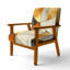 Chaise rembourrée abstraite moderne transitionnelle - fauteuil Golden Intersection I-920997069
