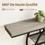 Console industrielle 55 po - Table d'entrée à 5 niveaux pour canapé d'entrée - Structure en métal en forme de O - Étagères de rangement multifonctionnelles - Long couloir ou table de salon, 1,2 mètres-130203367-130203372-130203373-130203374