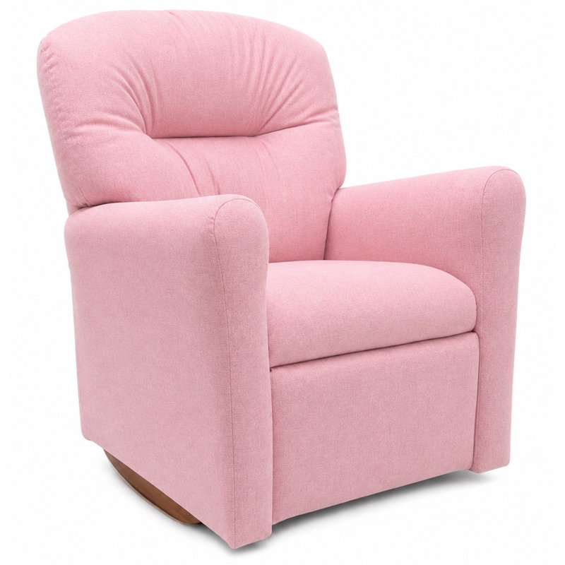 Kids Rocker Recliner Chair - Soft Pink, Soft Pink