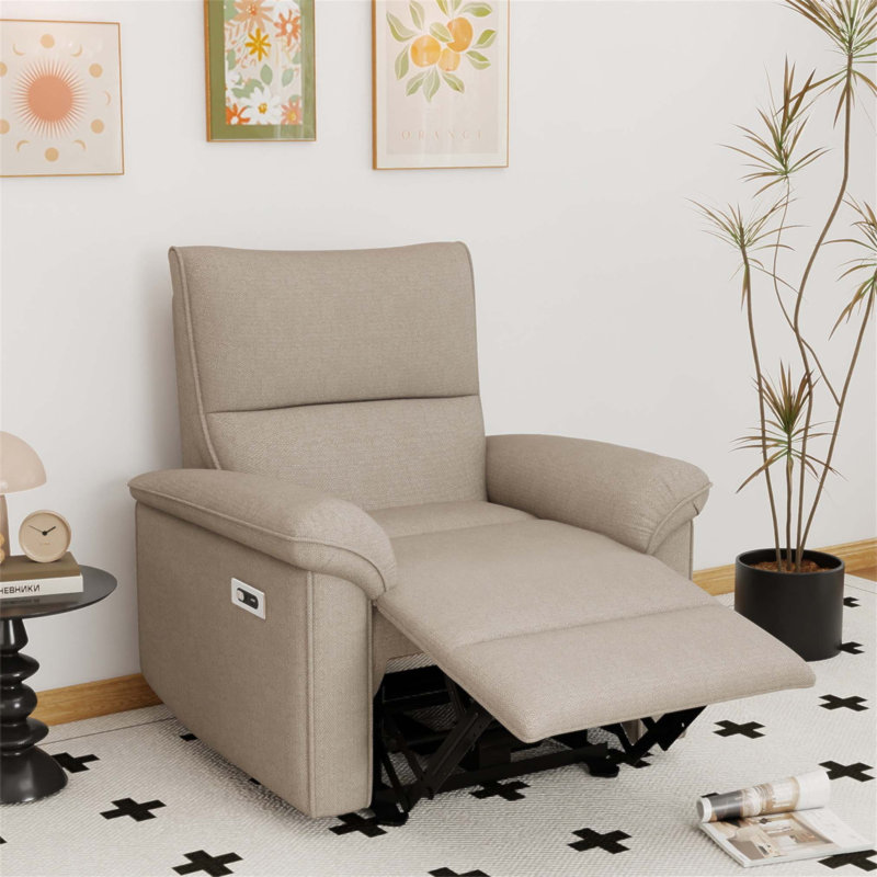 Fauteuil inclinable électrique Zero Wall, fauteuil inclinable électrique pour petits espaces, port USB, idéal pour le salon et la chambre à coucher